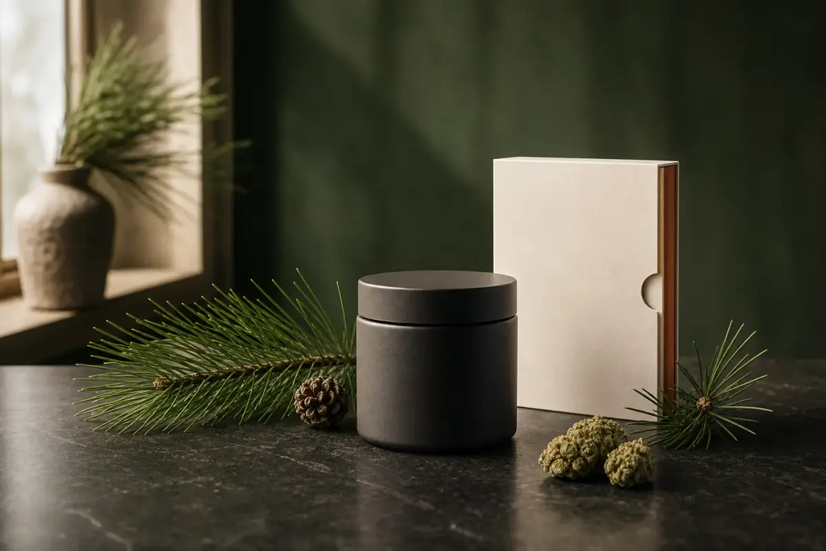 Fictional product packaging demonstrating ecommerce art direction